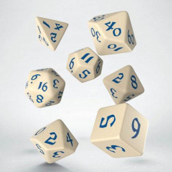 QW Classic RPG Runic Pack de Dados beige & azul (7)