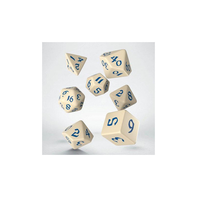 QW Classic RPG Runic Pack de Dados beige & azul (7)