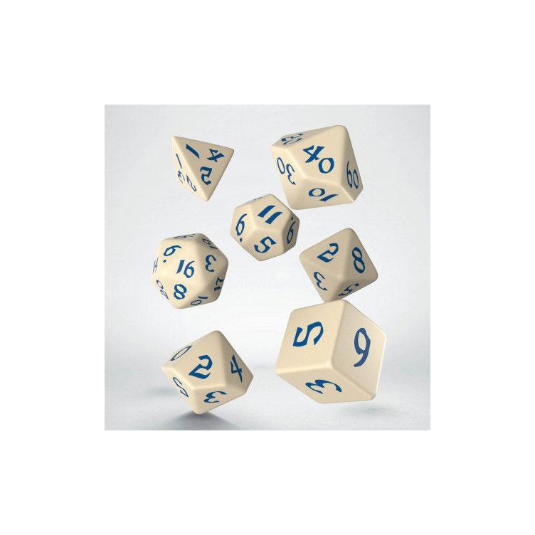 QW Classic RPG Runic Pack de Dados beige & azul (7)