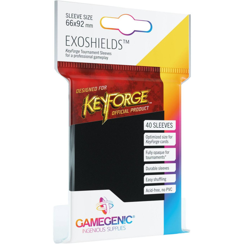 Gamegenic KeyForge Exoshields Tournament Sleeves - Black (40 Sle