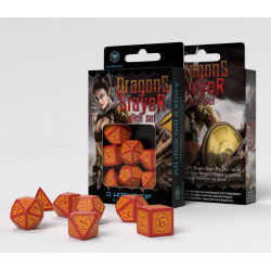 Dragon Slayer Pack de Dados rojo y naranja (7)