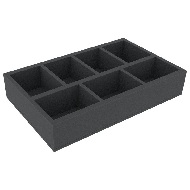 100 mm Double-size Foam Tray with 7 Compartments