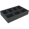 100 mm Double-size Foam Tray with 7 Compartments