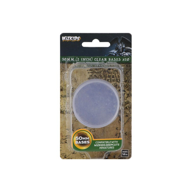 Wizkids Deep Cuts: 50mm Round Base - Clear (10)