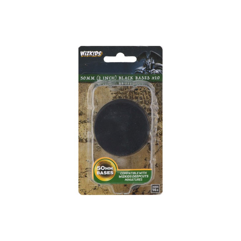 Wizkids Deep Cuts: 50mm Round Base - Black (10)