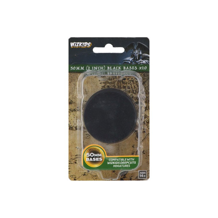 Wizkids Deep Cuts: 50mm Round Base - Black (10)