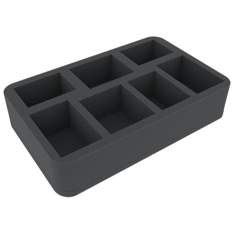 60 mm Half-Size foam tray with 7 compartments