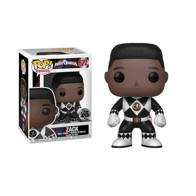 Power Rangers POP! Black Ranger Zack No Helmet series 7