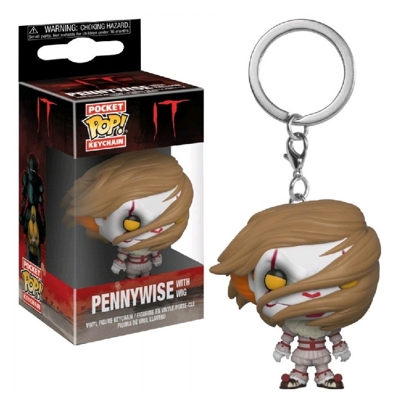 It 2017 POP! Llavero Pennywise with Wig