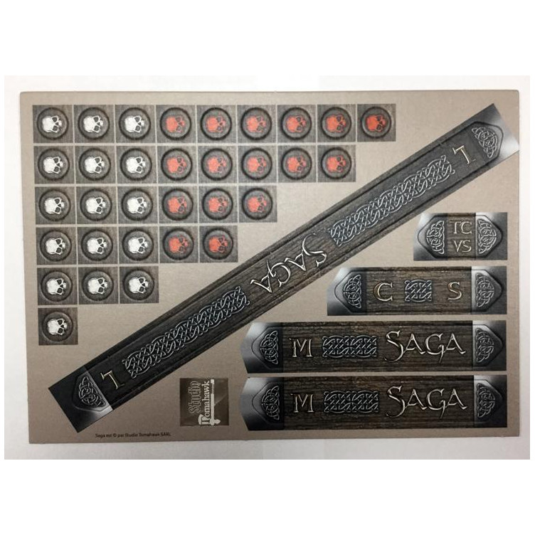 Saga Cardboard Measuring Sticks & Tokens Set