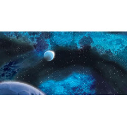 Gaming Mat - Frozen Planet / Crimson Gas Cloud