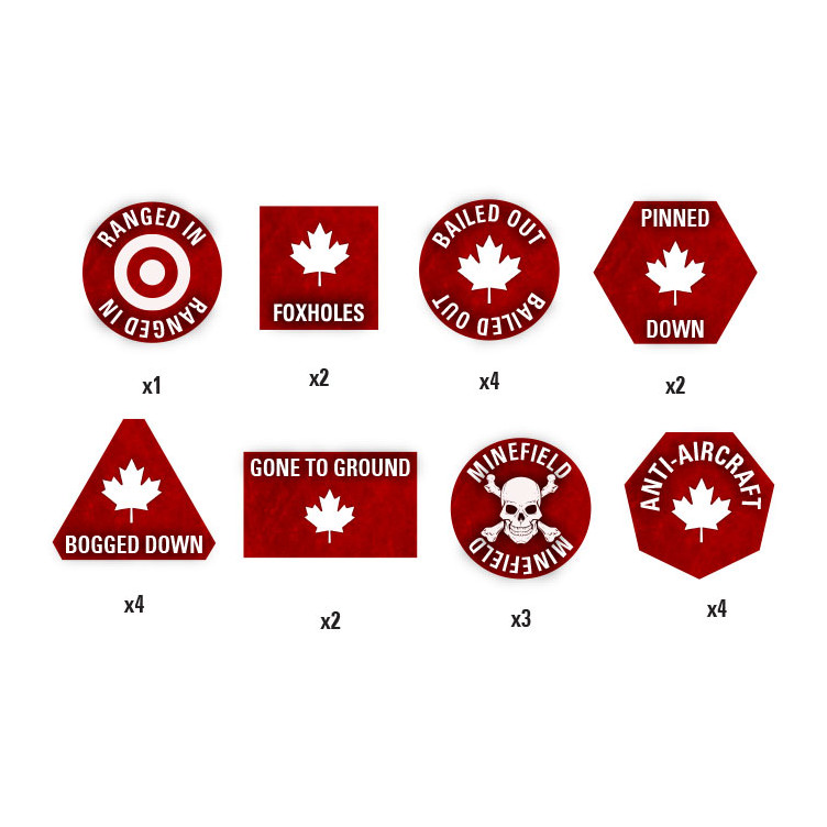 Team Yankee Canadian Token Set