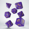 QW Dados classic RPG Purple & Yellow Set (7)