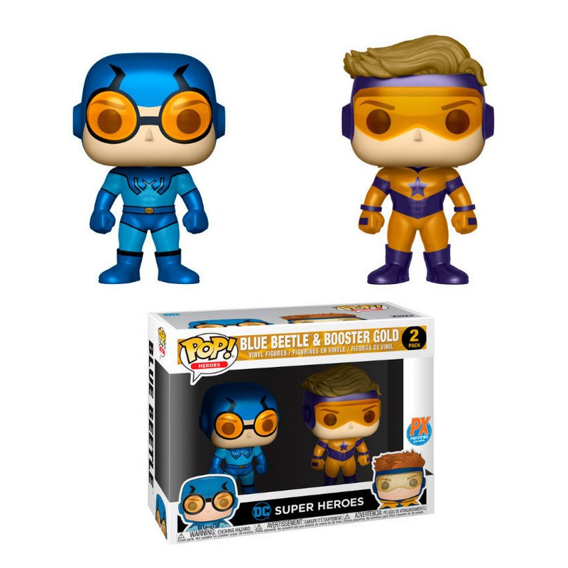 DC Comics POP! Blue Beetle & Booster Gold Metallic