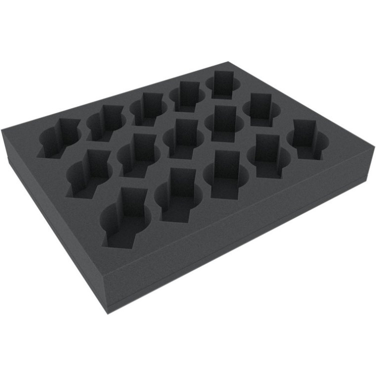 50mm foam tray 15 slots for Cavalry/Weapon Teams full-size