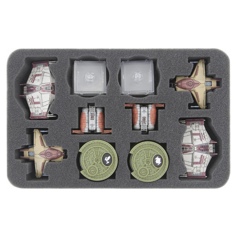 40 mm foam tray for Star Wars X-Wing Kimogila Fighter, Quadjumpe