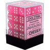 Chessex Dice Sets: Pink/White Frosted 12mm d6 (36)