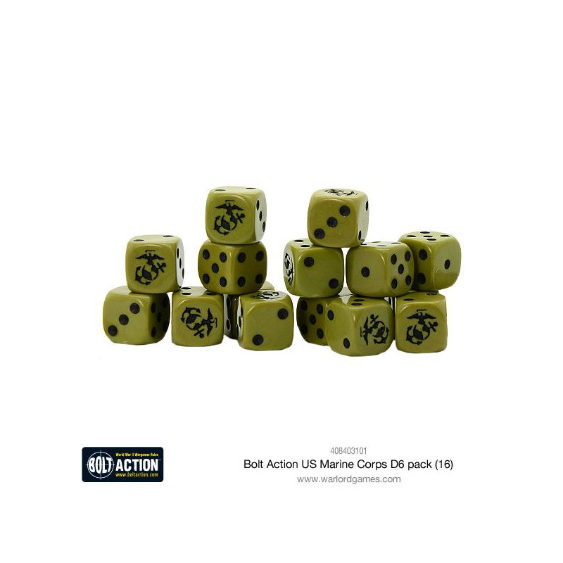 US Marine Corps D6 Dice (16)