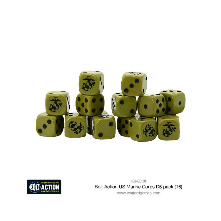 US Marine Corps D6 Dice (16)