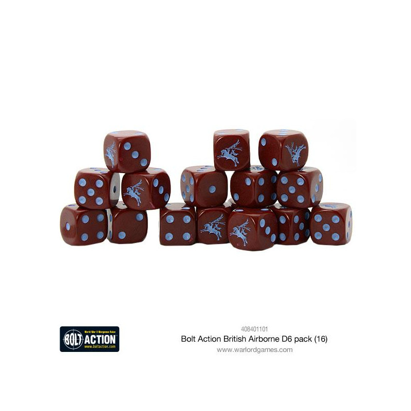 British Airborne D6 Dice (16)