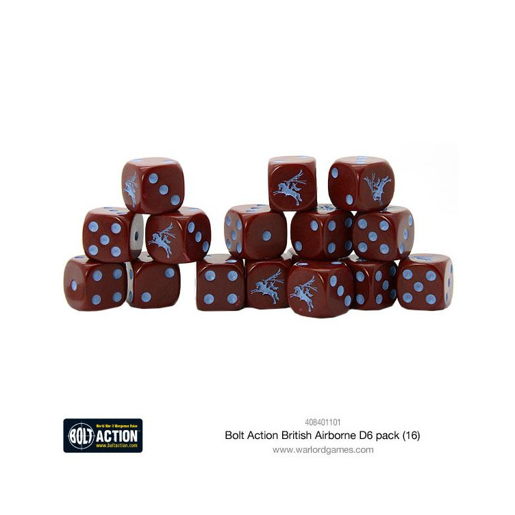 British Airborne D6 Dice (16)