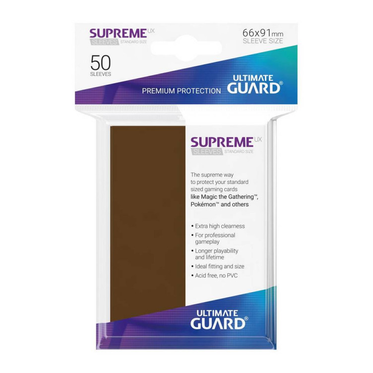 Supreme Sleeves Fundas de Cartas Estándar Marrón (50)