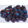 Gemini Polyhedral 7-Dice Set Black-Starlight/Red