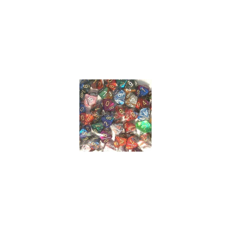 Bag of 50 Assorted Loose Gemini Polyhedral D10 Dice