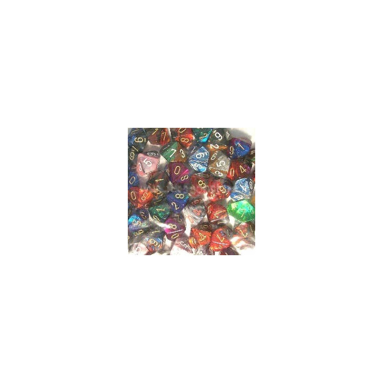 Bag of 50 Assorted Loose Gemini Polyhedral D10 Dice