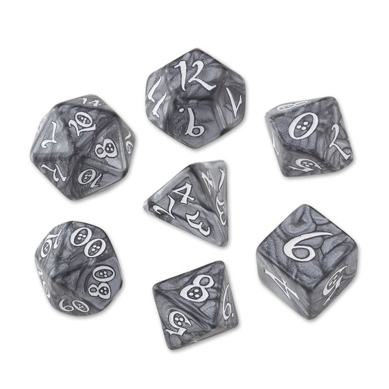 Smoky-white Classic dice set (7)