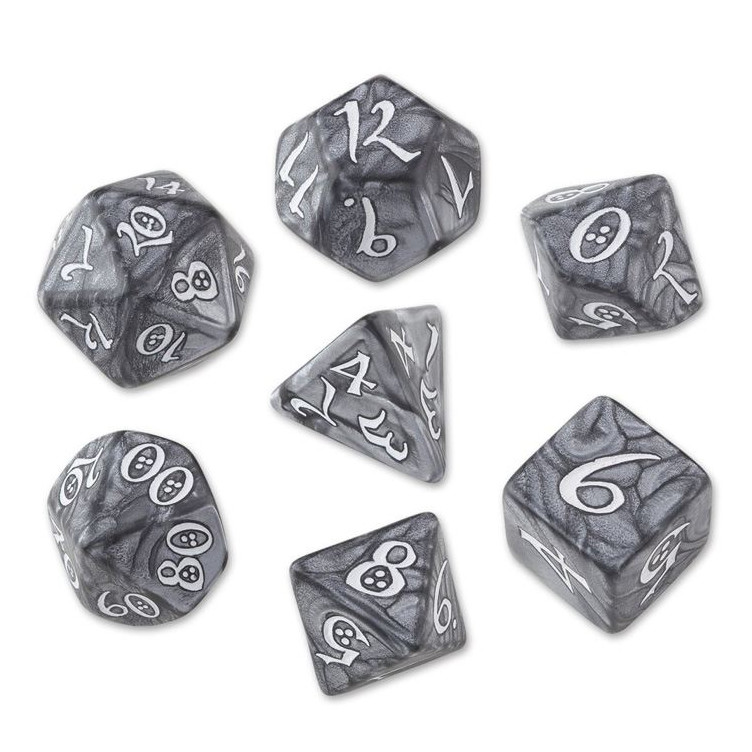 Smoky-white Classic dice set (7)