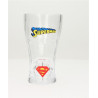 Superman Logo Vaso Refresco Cristal Emblema Giratorio 3D DC Comi