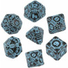 Set 7 Dados Tech Negro/Azul