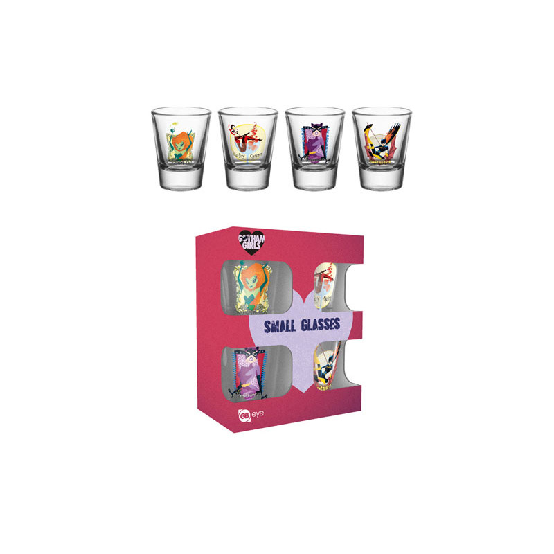 DC Comics Pack de 4 Vasos de Chupitos Gotham Girls