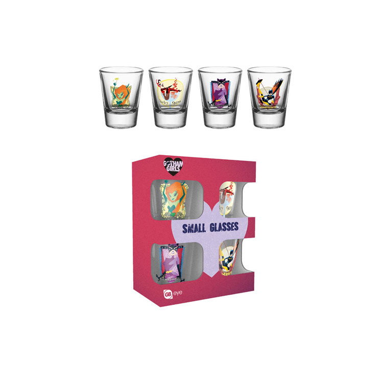 DC Comics Pack de 4 Vasos de Chupitos Gotham Girls