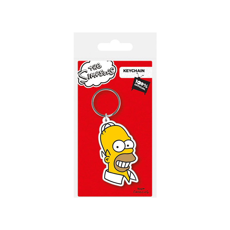 Simpsons Llavero caucho Homer Simpson 6 cm