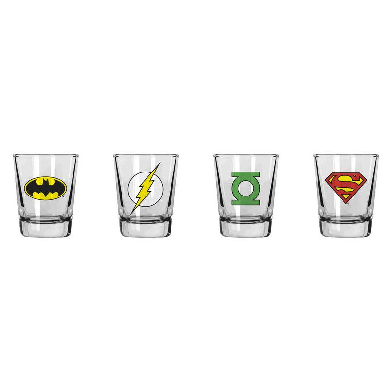 Set 4 Mini vasos Logos DC Comics