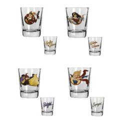 Set 4 Mini vasos Bombshells DC Comics