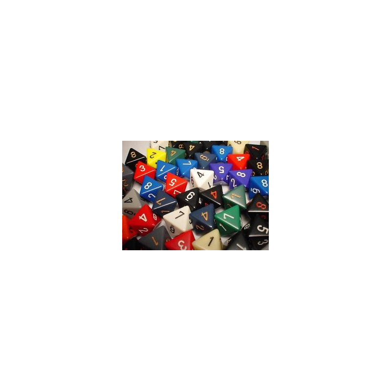 Bag of 50 Asst. Loose Opaque Polyhedral d8 Dice