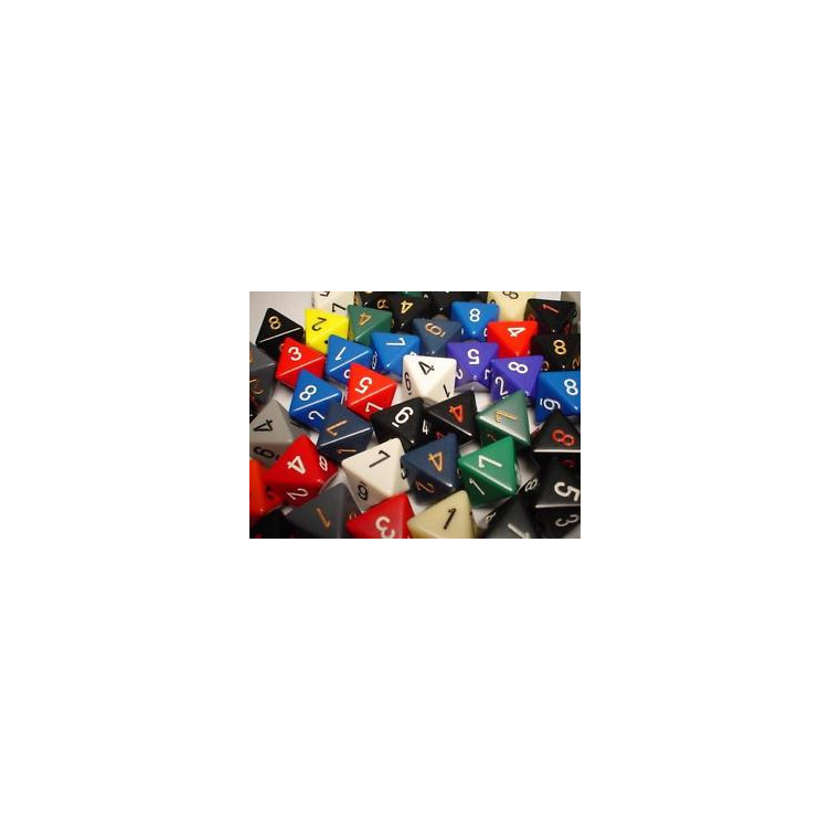 Bag of 50 Asst. Loose Opaque Polyhedral d8 Dice