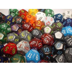 Bag of 50 Asst. Loose Speckled Polyhedral d12 Dice