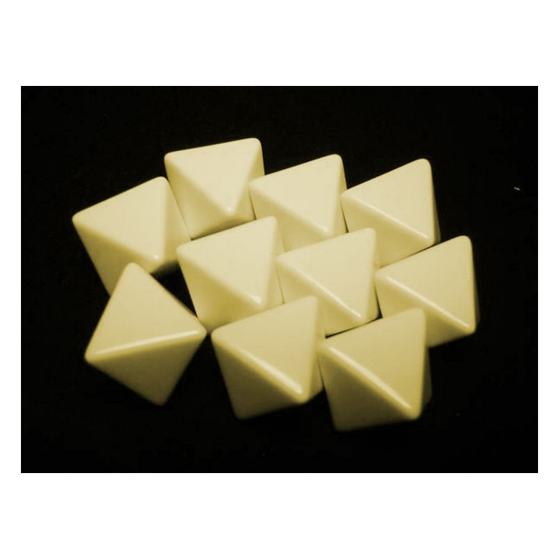 Opaque Polyhedral Ivory Blank 8-sided dice (1)