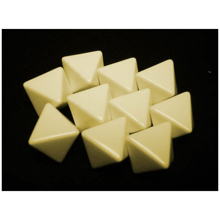 Opaque Polyhedral Ivory Blank 8-sided dice (1)