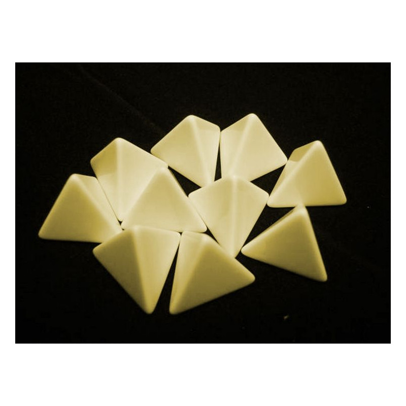 Opaque Polyhedral Ivory Blank 4-sided dice (1)