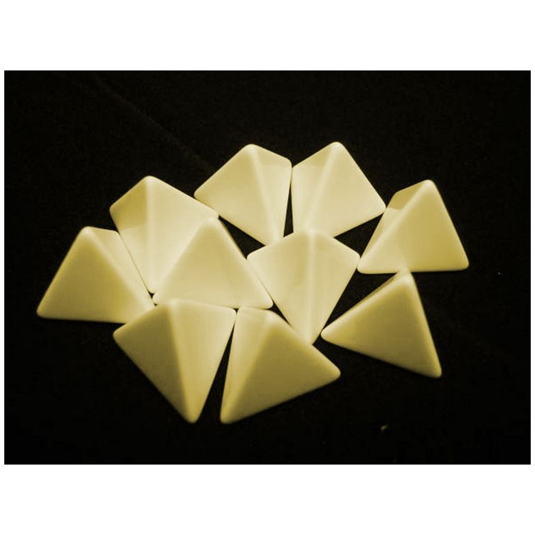 Opaque Polyhedral Ivory Blank 4-sided dice (1)