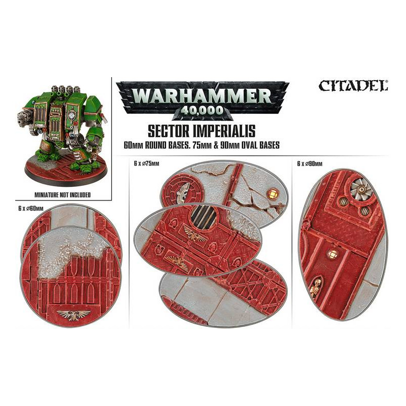 Sector Imperialis: peanas redondas 60mm y 90mm y ovaladas 75mm