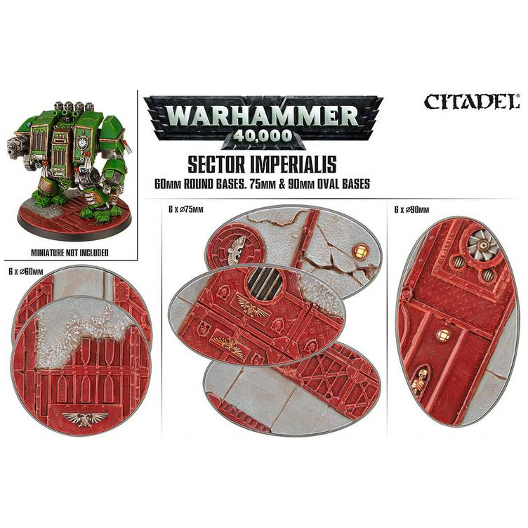 Sector Imperialis: peanas redondas 60mm y 90mm y ovaladas 75mm