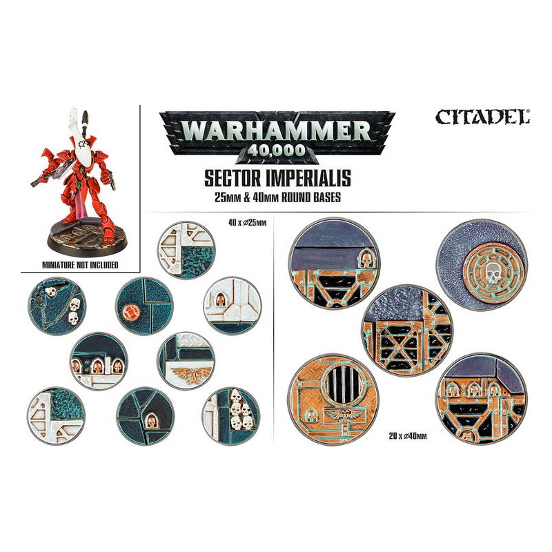 Sector Imperialis: peanas redondas de 25 y 40mm