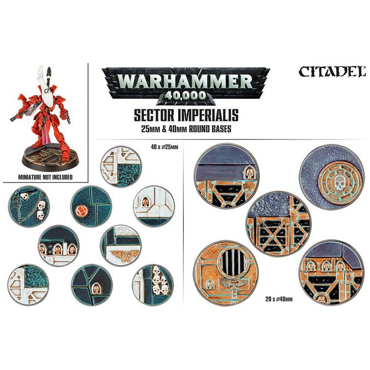 Sector Imperialis: peanas redondas de 25 y 40mm