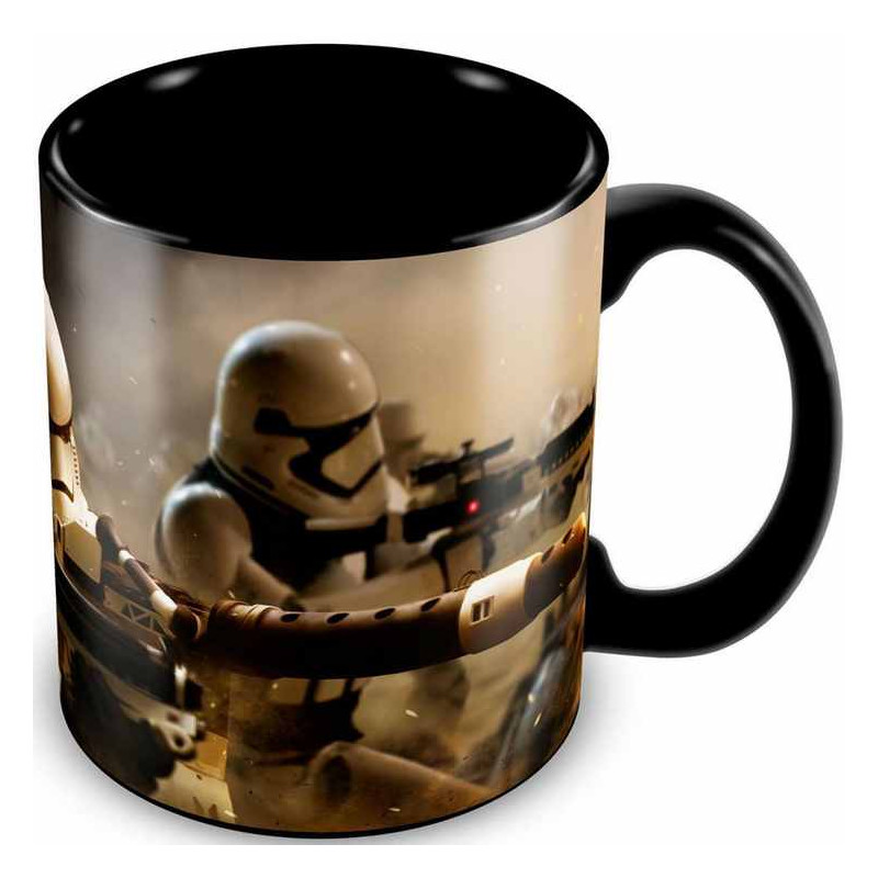 Stormtroopers Batalla Taza Negra Ceramica Star Wars EP7